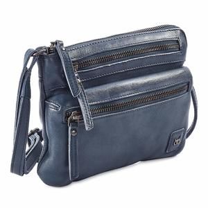 Small Triple Zip Real Leather Crossbody- Premium Vintage Crossover :<
